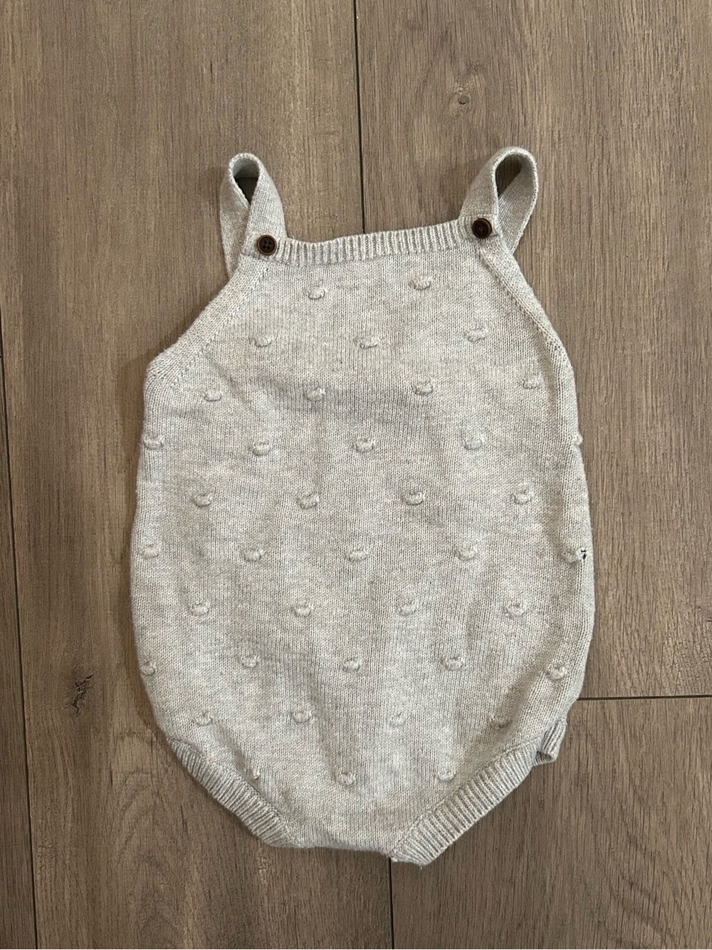 JANIE & JACK GREY BUBBLE ROMPER - INFANT 6-12 MONTHS